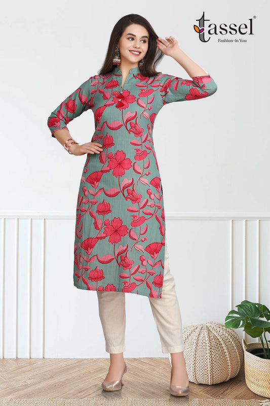 Pink Blossom Kurti