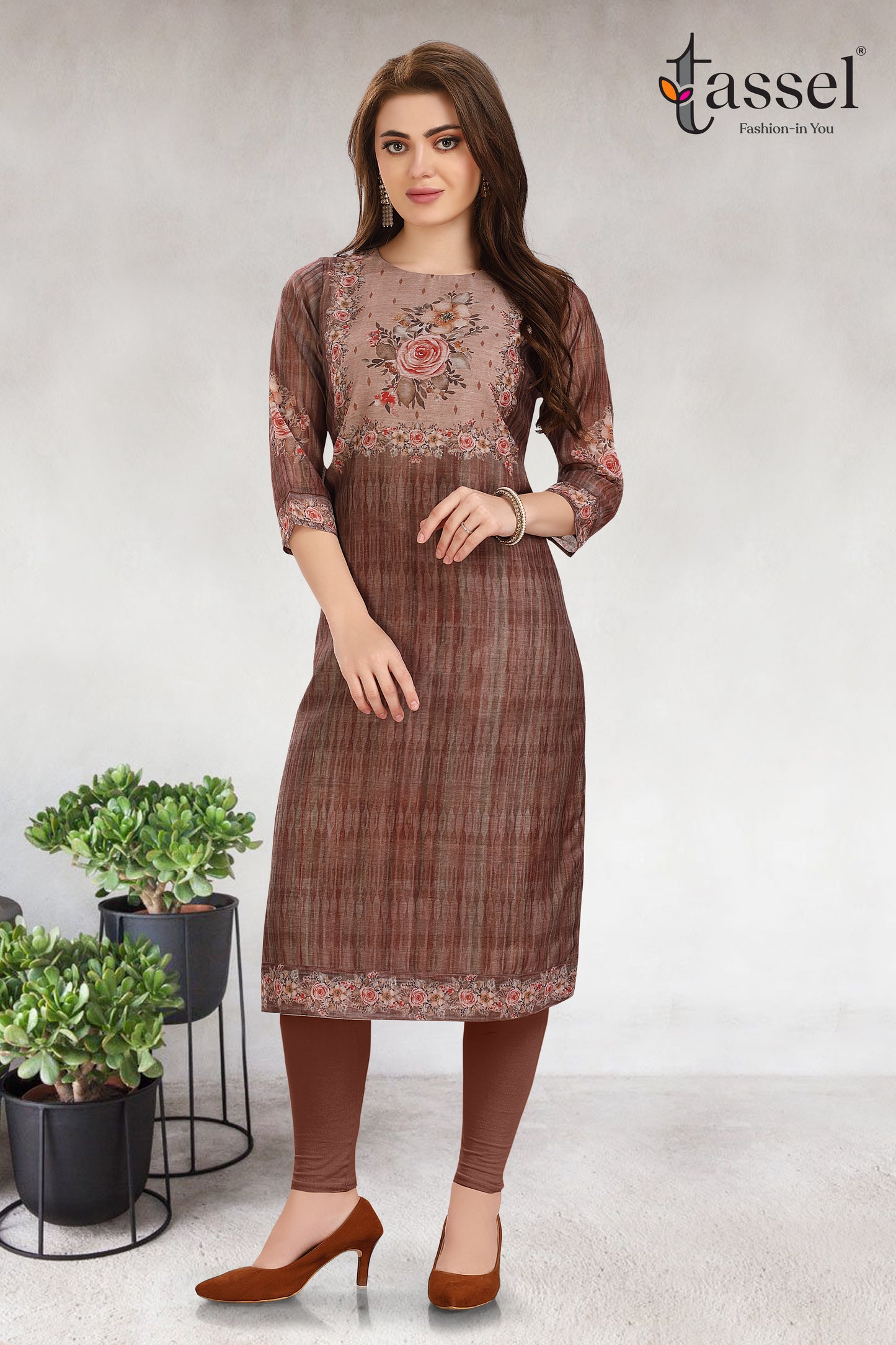 Rosette Brown Kurti