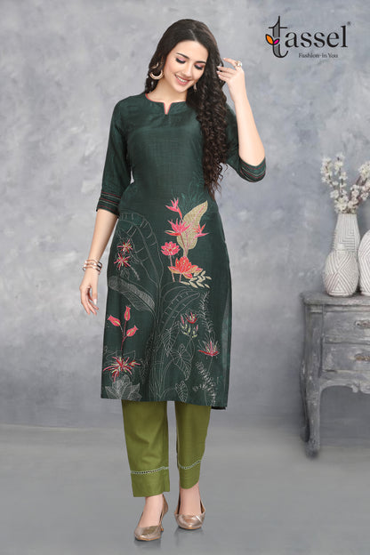 Tropical Green Kurta Pant