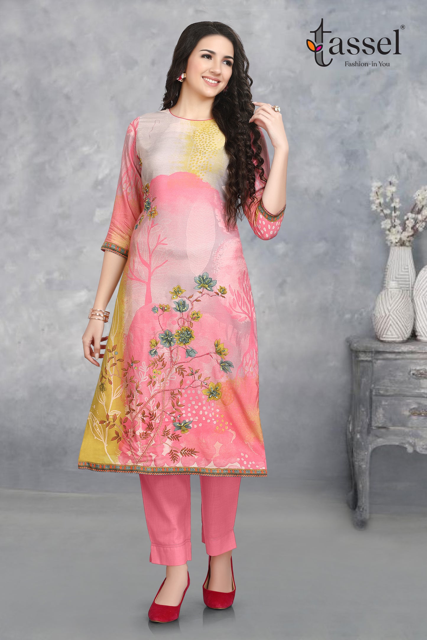 Saanj Pink Kurta Pant