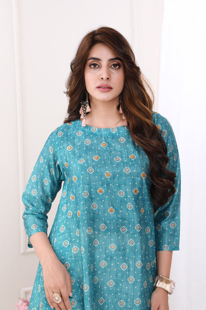 Bandhni Assymetric Tunic