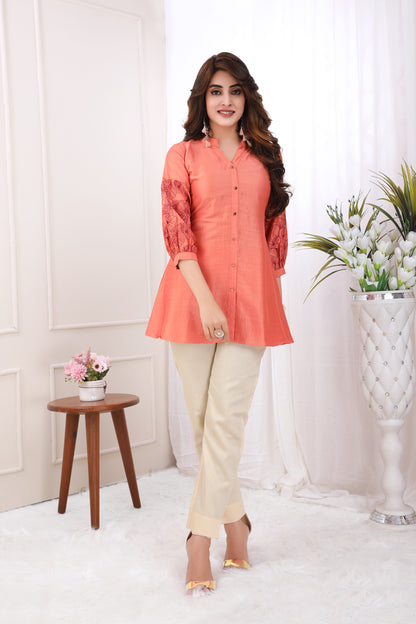 Coral Contour Tunic